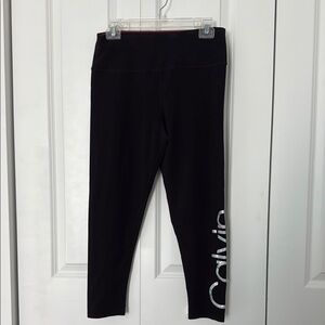 Calvin Klein Performance Black Leggings with Logo Detail
